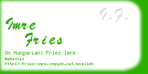 imre fries business card